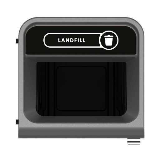 Rubbermaid Configure Recycling Bin with Landfill Label Black 87Ltr (CX970)