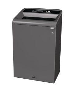 Rubbermaid Configure Recycling Bin with Landfill Label Black 125Ltr (CX971)