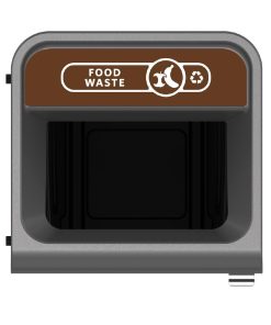 Rubbermaid Configure Recycling Bin with Food Waste Label Brown 87Ltr (CX973)