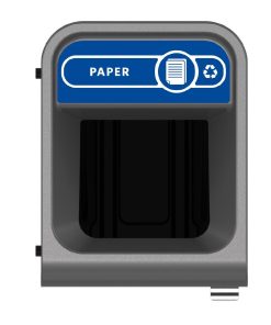 Rubbermaid Configure Recycling Bin with Paper Recycling Label Blue 57Ltr (CX975)