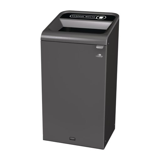Rubbermaid Configure Recycling Bin with General Waste Label Black 87L (CX979)
