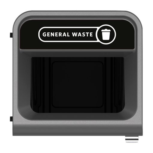Rubbermaid Configure Recycling Bin with General Waste Label Black 87L (CX979)