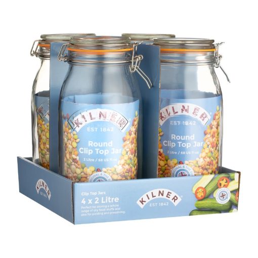 Kilner Clip Top Round 2Ltr Pack of 4 (DK793)