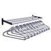 Wall Fixing Coat Rack with 10 Grey Hangers (DP714)