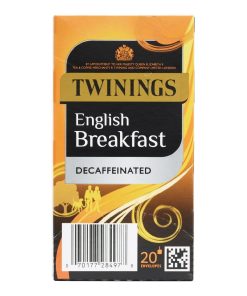 Twinings English Breakfast Decaffeinated Enveloped Tea Bags Pack of 80 (DZ460)