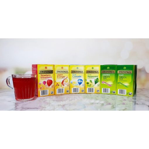 Twinings Infusions and Green Tea Variety Pack Enveloped Tea Bags Pack of 120 (DZ468)