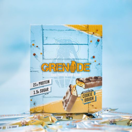 Grenade Protein Bar Choc Chip Cookie Dough 60g Pack of 12 (CZ776)