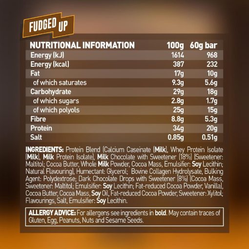 Grenade Protein Bar Fudged Up 60g Pack of 12 (CZ777)