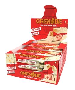 Grenade Protein Bar White Chocolate Salted Peanut 60g Pack of 12 (CZ778)