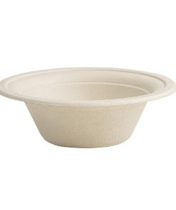Vegware Compostable Nourish Moulded Fibre Bowl Natural 12oz-340ml Pack of 500 (DX581)