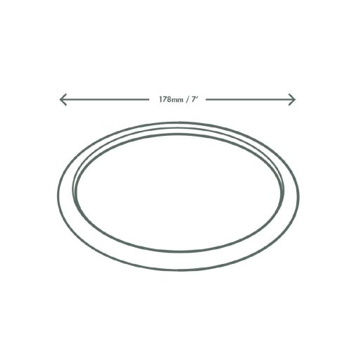 Vegware Compostable Nourish Moulded Fibre Plate Natural 7-178mm Pack of 500 (DX582)