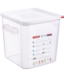 Araven Squared Transparent Polypropylene Container with Lid 18Ltr (FU105)