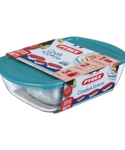 Pyrex Cook and Store 3 Piece Set 0-4Ltr and 1-1Ltr and 2-5Ltr (FU126)