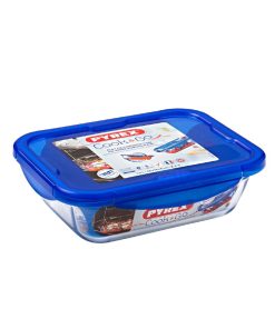 Pyrex Cook and Go Medium Rectangular Dish With Lid 1-7Ltr (FU132)