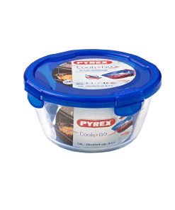 Pyrex Cook and Go Medium Round Dish With Lid 1-6Ltr (FU134)