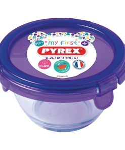 Pyrex Cook and Go Mini Round Dish With Lid 0-2Ltr (FU136)