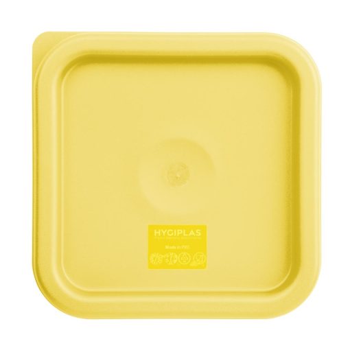 Hygiplas Square Food Storage Container Lid Yellow Small (FX137)