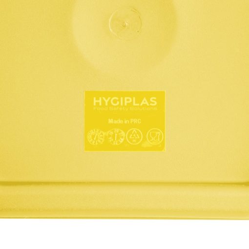 Hygiplas Square Food Storage Container Lid Yellow Small (FX137)