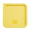 Hygiplas Square Food Storage Container Lid Yellow Medium (FX138)
