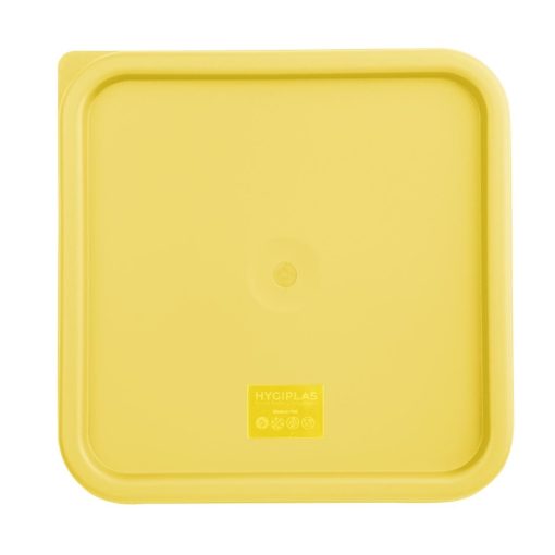 Hygiplas Square Food Storage Container Lid Yellow Large (FX139)
