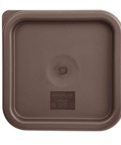 Hygiplas Square Food Storage Container Lid Brown Small (FX140)