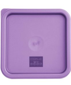 Hygiplas Square Food Storage Container Lid Purple Medium (FX144)