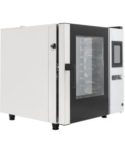 Buffalo Freestanding Smart Touchscreen Combi Oven 7 x GN 1-1 with Installation Kit and Extraction Hood (SA771)