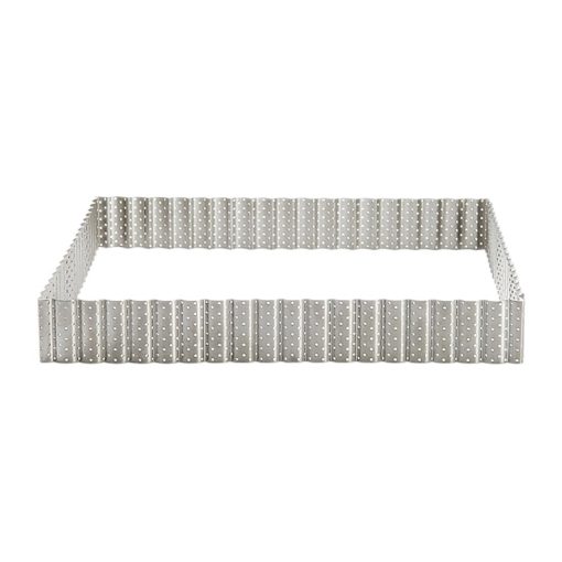 De Buyer Perforated Square Fluted Tart Ring 230mm (DZ744)