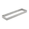 De Buyer Perforated Rectangle Fluted Tart Ring Stainless Steel 350mm (DZ745)