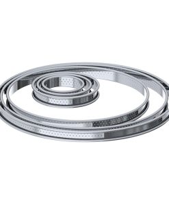 De Buyer Perforated Tart Ring Rolled Edge 100mm (DZ748)