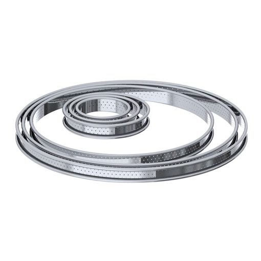 De Buyer Perforated Tart Ring Rolled Edge 220mm (DZ749)