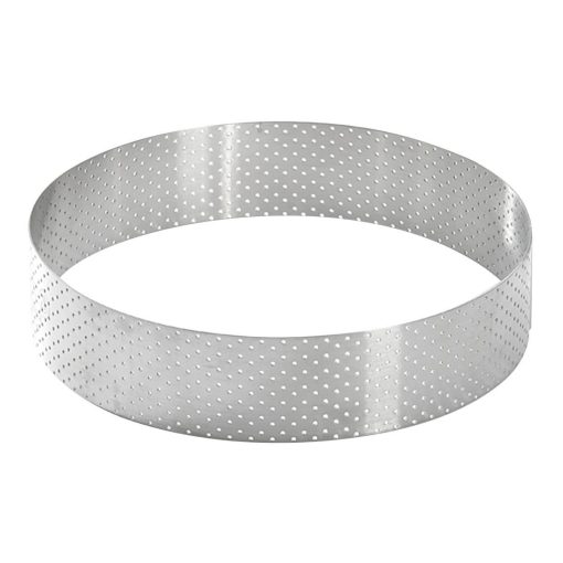 De Buyer Perforated Stainless Steel Straight Tart Ring 155x35mm (DZ759)