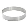 De buyer Perforated Stainless Steel Straight Tart Ring 185x35mm (DZ760)