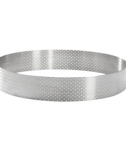 De Buyer Perforated Stainless Steel Straight Tart Ring 205x35mm (DZ761)