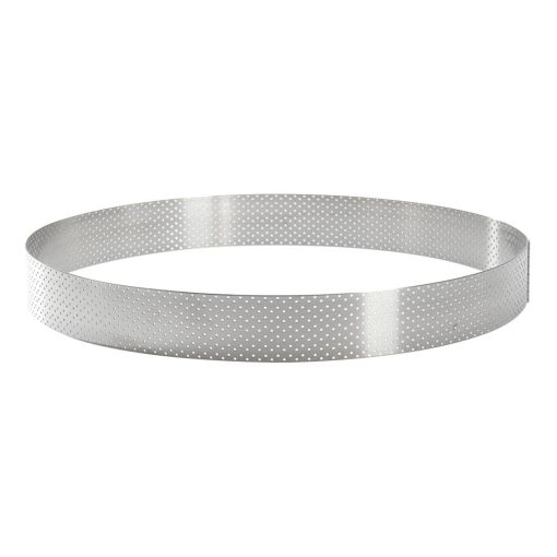 De Buyer Perforated Stainless Steel Straight Tart Ring 285x35mm (DZ763)
