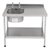 KWC DVS Self Assembly Stainless Steel Sink Right Hand Drainer 1000x600mm (P049)