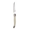 Laguiole Serrated Steak Knives White Handle Pack of 6 (VV957)