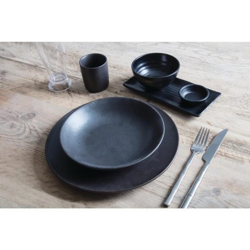Olympia Kristallon Fusion Melamine Rice Bowls Black 120mm Pack of 6 (DR514)