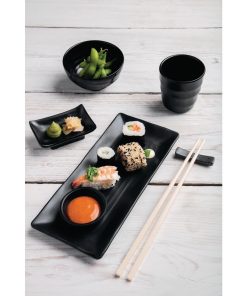 Olympia Kristallon Fusion Melamine Rice Bowls Black 120mm Pack of 6 (DR514)