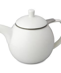 Forlife White Curve Teapot 45oz (DX495)