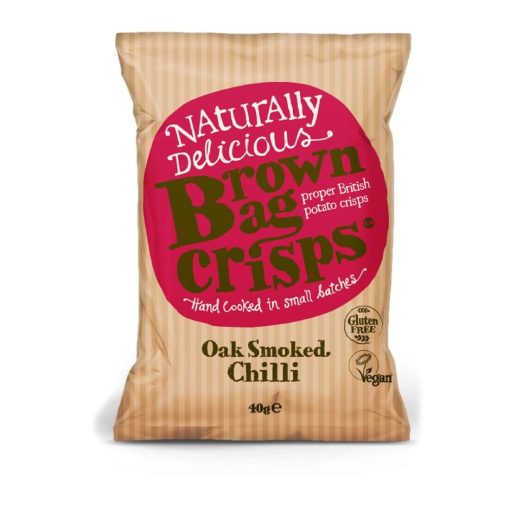 Brown Bag Crisps Oak Smoked Chilli 40g Pack of 20 (FU431)