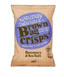 Brown Bag Crisps Rosemary and Sea Salt 40g Pack of 20 (FU435)