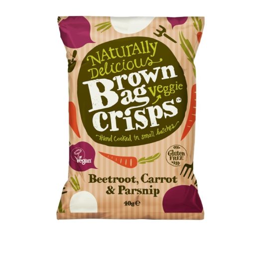 Brown Bag Crisps Lightly Salted Veggie Crisps 40g Pack of 15 (FU436)