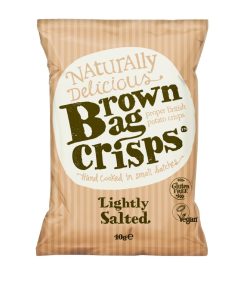 Brown Bag Crisps Lightly Salted 40g Pack of 20 (FU437)