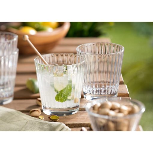 Utopia Lucent Lined Stacking Tumblers 340ml Pack of 6 (FU602)