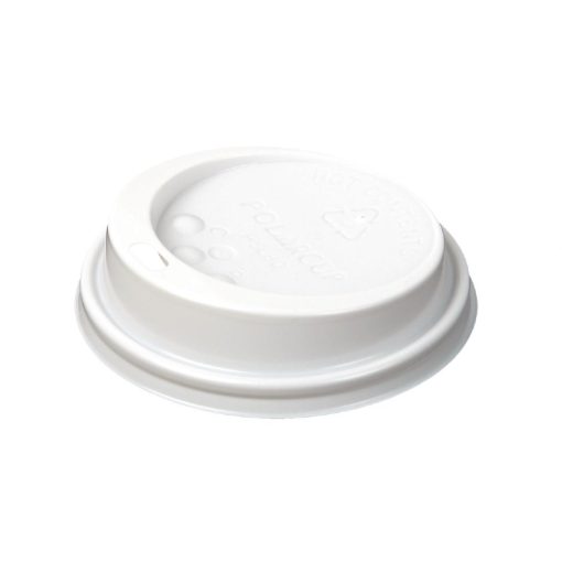 White Lid To Fit 225ml Huhtamaki Hot Cup Pack of 1000 (CL868)