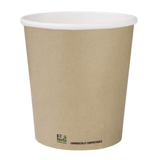 Fiesta Compostable Coffee Cups Single Wall 8oz Pack of 50 (CU981)