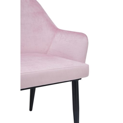 Bolero Lia Velvet Effect Chairs Dusty Pink Set of 2 (DP198)