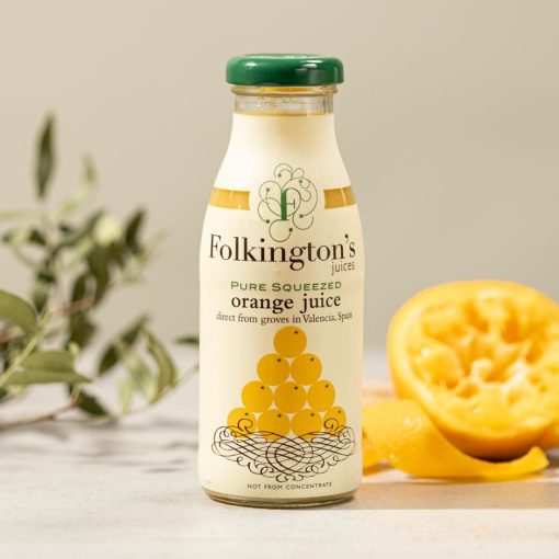 Folkingtons Juices Orange Glass Bottle 250ml Pack of 12 (FU461)