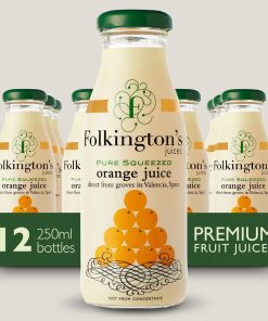 Folkingtons Juices Orange Glass Bottle 250ml Pack of 12 (FU461)